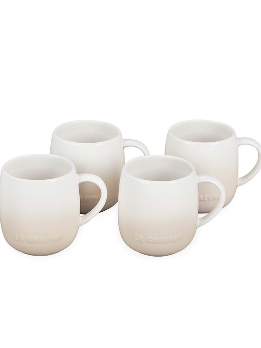 Le Creuset 4-Piece Heritage Mug Set - Meringue